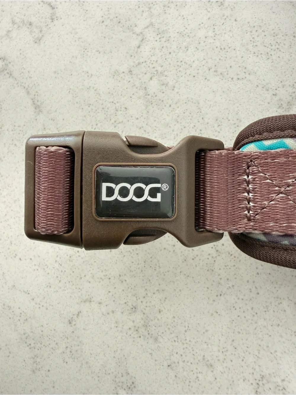 NWT-DOOG Neoflex Soft Harness- Benji- Teal/Brown Chevron Sz Large